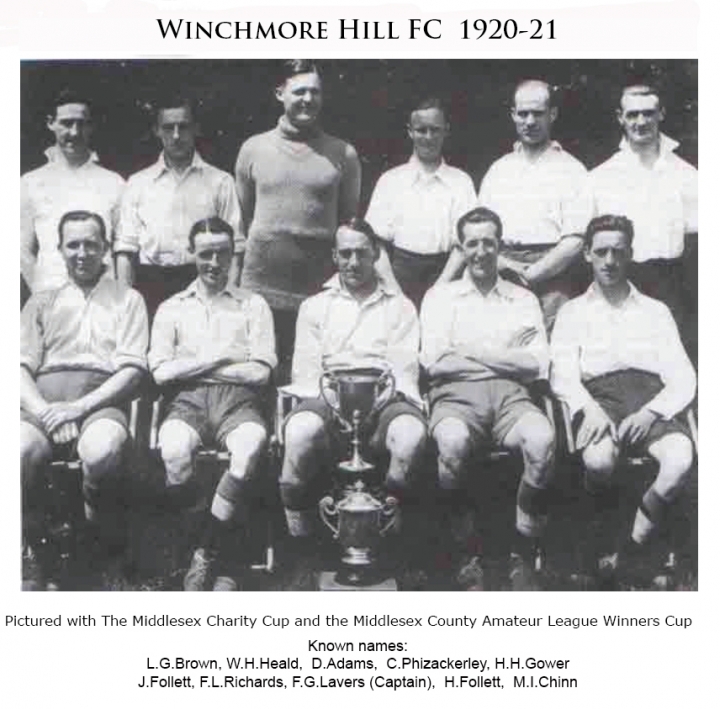 The Inaugural WHFC Team in 1921