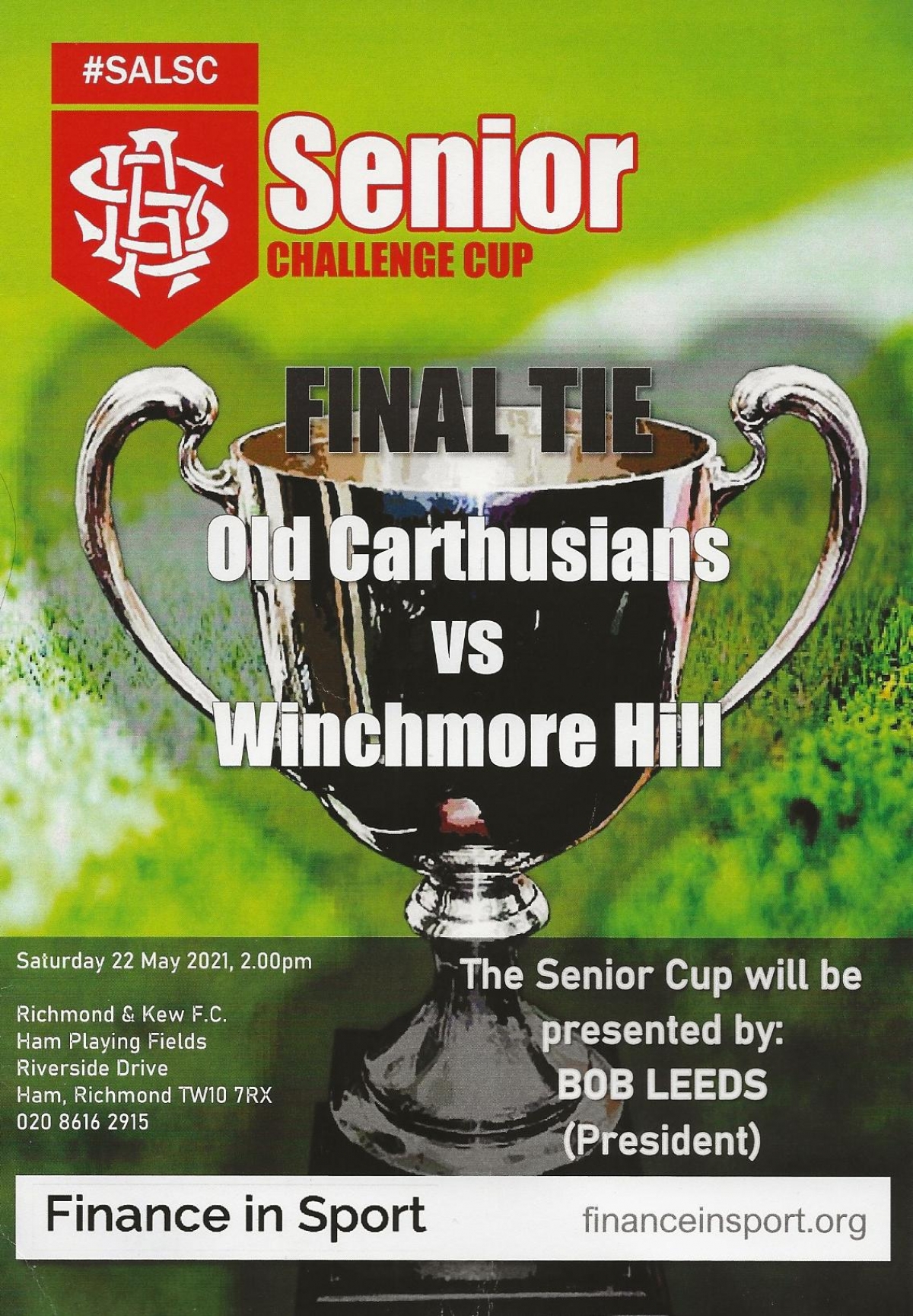 1st XI V Old Carthusians SAL Senior Cup Final Part 1